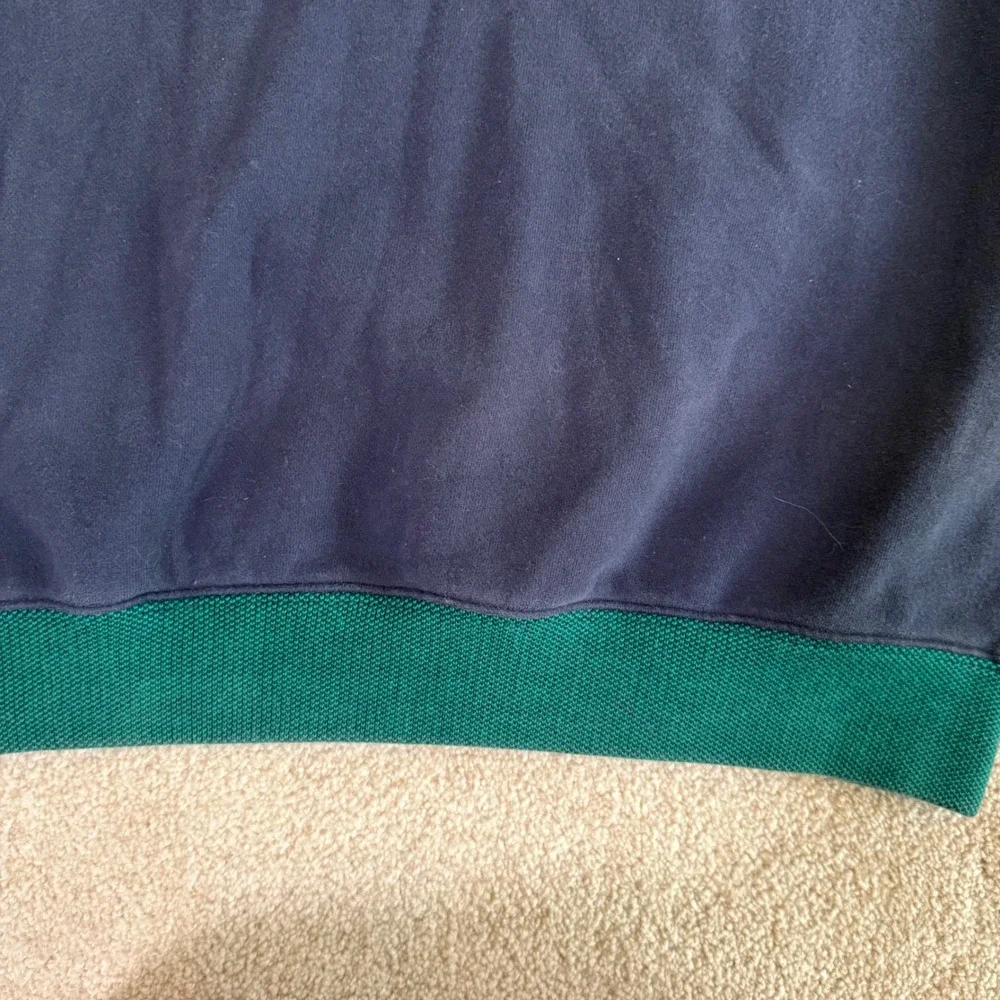 Slazenger Mens 100% Cotton Sweater Vest L Navy Blue Green Masters Augusta Logo